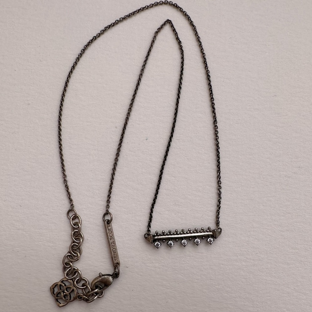 Kendra Scott Silver Plated Anissa Bar Pendant